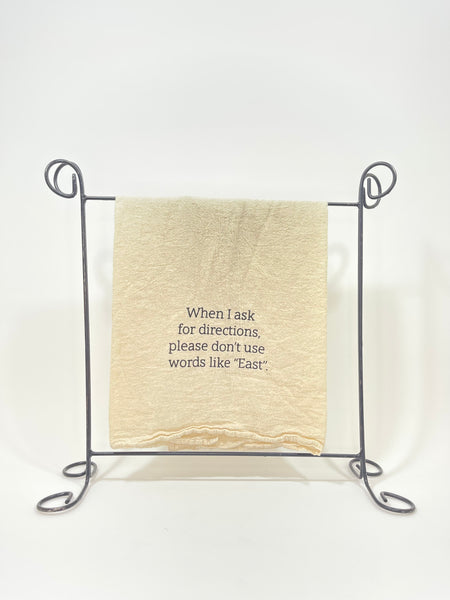 Directions phrase tea towel