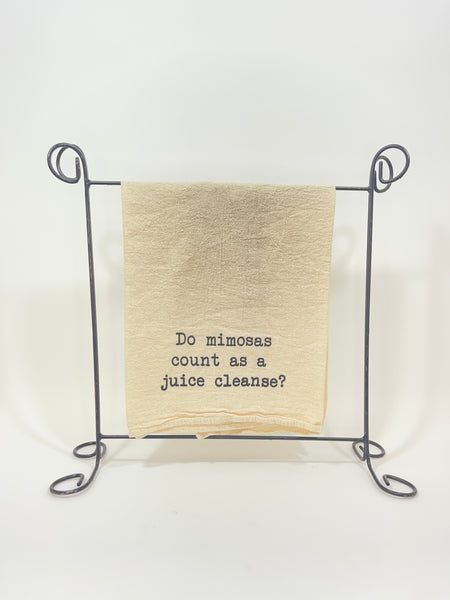 Mimosas phrase tea towel