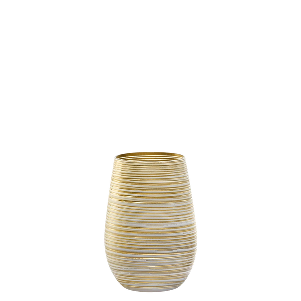 Stölzle Lausitz Twister White & Gold Tumbler 15¾ oz